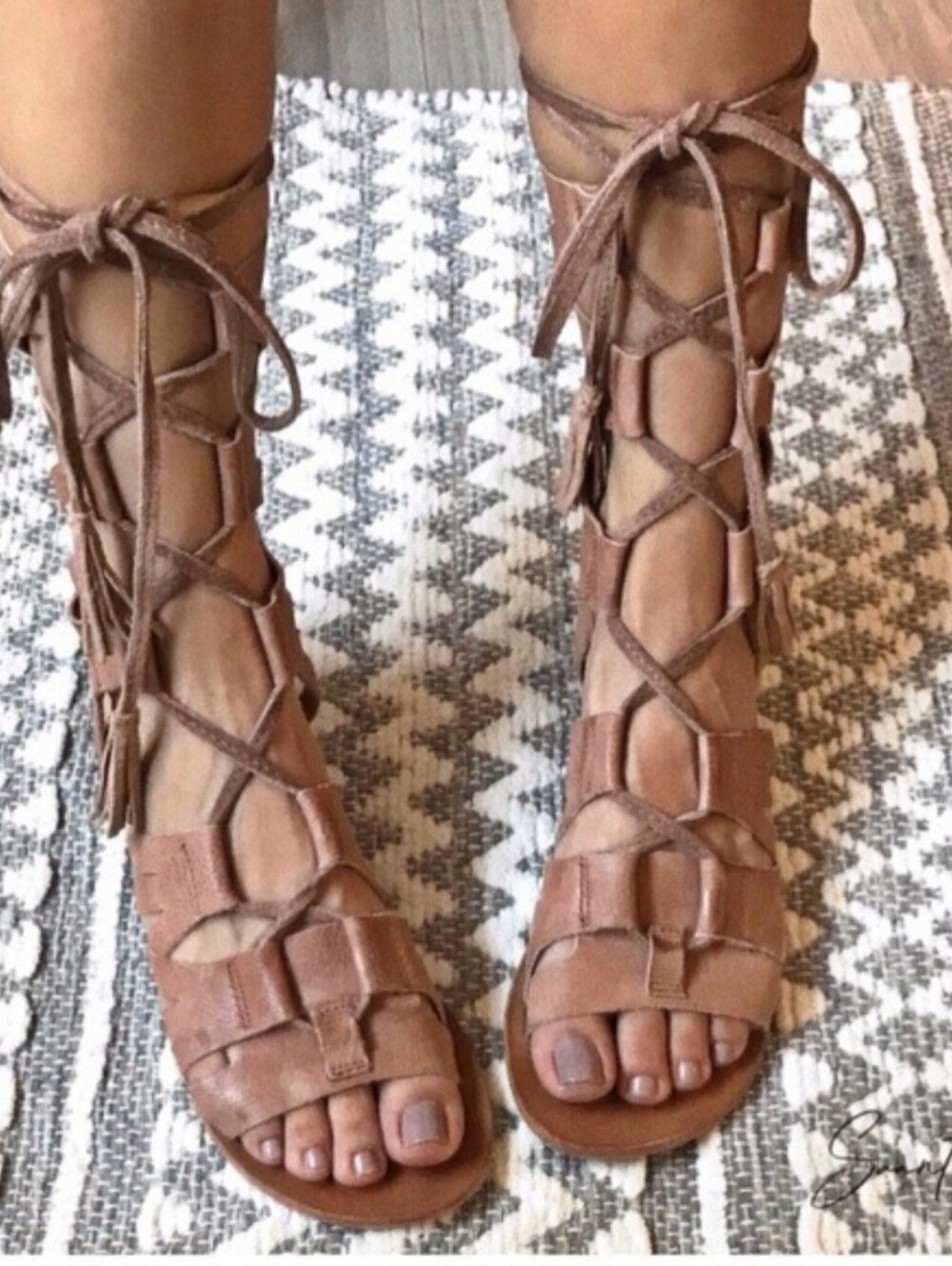 Free People Mesa Verde Gladiator Sandals Leather Size 38/8